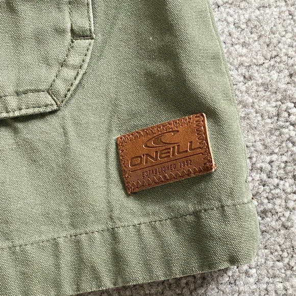 ♥ O'Neill Olive Green Cargo Jacket with Gray Sleeves SMALL - K - Picture 5 of 8